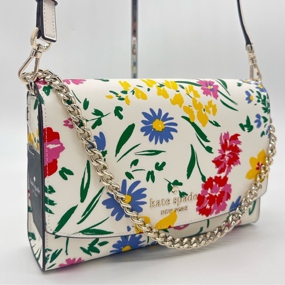 NWT Kate Spade Carson Garden Bouquet Convertible Crossbody Bag - Picture 3 of 11